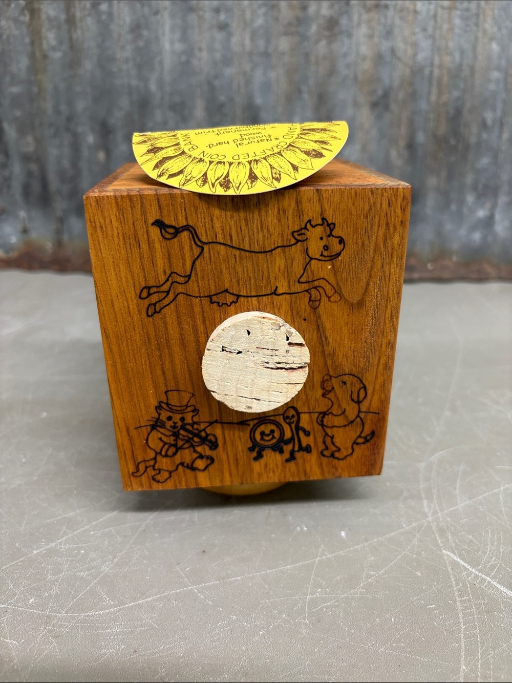 Toystalgia 1979 handcrafted wooden musical coin bank